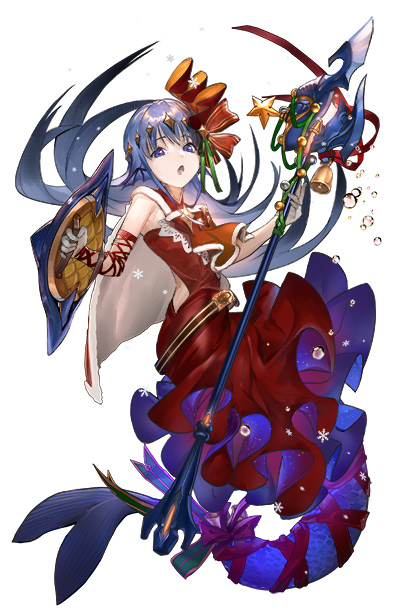 画像ギャラリー No.002のサムネイル画像 / 「グリムノーツ Repage」，女神キュベリエや人魚姫たちがクリスマス衣装で登場。2020年1月には公式番組の配信も