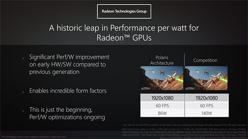 画像ギャラリー No.010のサムネイル画像 / AMD,次世代GPUアーキテクチャ「Polaris」を予告。第1弾製品は2016年半ばの市場投入予定