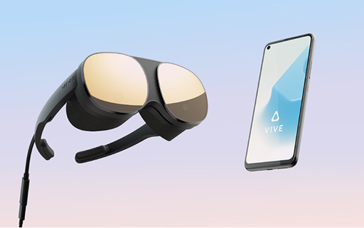 画像ギャラリー No.001のサムネイル画像 / HTC，メガネ型の軽量VR HMD「VIVE Flow」をツクモで店頭展示