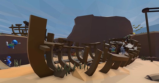 画像ギャラリー No.001のサムネイル画像 / 「Human Fall Flat」，新ステージ追加の無料アプデ「Dockyard」を配信。フォークリフトを乗り回し，巨大クレーンを振り回そう