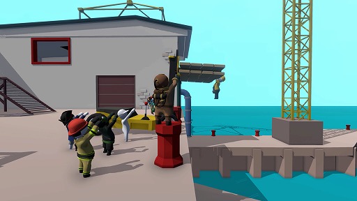 画像ギャラリー No.002のサムネイル画像 / 「Human Fall Flat」，新ステージ追加の無料アプデ「Dockyard」を配信。フォークリフトを乗り回し，巨大クレーンを振り回そう