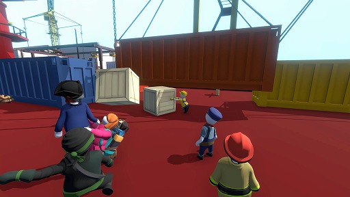 画像ギャラリー No.003のサムネイル画像 / 「Human Fall Flat」，新ステージ追加の無料アプデ「Dockyard」を配信。フォークリフトを乗り回し，巨大クレーンを振り回そう