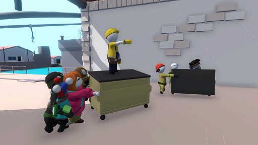 画像ギャラリー No.004のサムネイル画像 / 「Human Fall Flat」，新ステージ追加の無料アプデ「Dockyard」を配信。フォークリフトを乗り回し，巨大クレーンを振り回そう