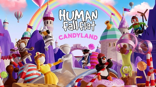 画像ギャラリー No.006のサムネイル画像 / PC版「Human Fall Flat」,新レベル“キャンディランド”を追加するアップデートを実施。甘いお菓子で彩られた新たなステージが登場