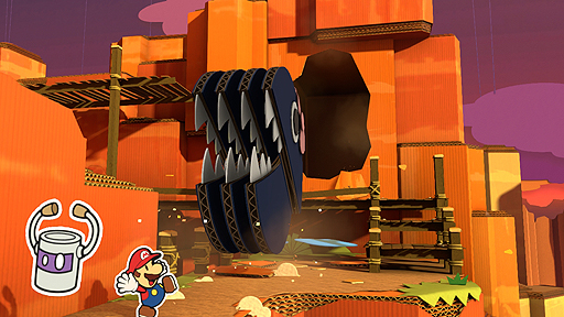 画像ギャラリー No.006のサムネイル画像 / 発売まで1週間となったWii U「ペーパーマリオ カラースプラッシュ」を紹介。マリオはペンキーと共に,奪われた色を取り戻すための冒険へ