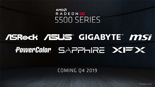 画像ギャラリー No.016のサムネイル画像 / AMD，新型ミドルクラスGPU「Radeon RX 5500」シリーズを発表。Navi世代初のノートPC向けGPUも登場