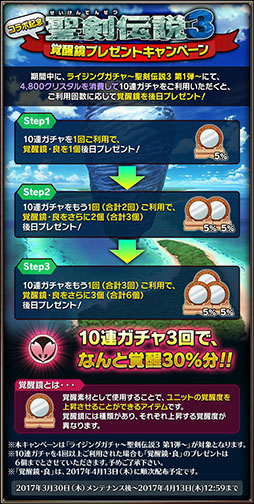 画像ギャラリー No.007のサムネイル画像 / 「サムライ ライジング」×「聖剣伝説3」コラボが本日スタート。リースとホークアイが限定ユニットとしてガチャに登場，4月6日からはイベントも