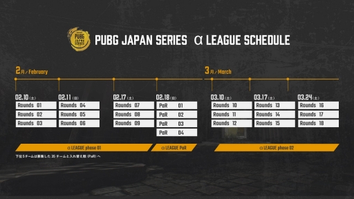 画像ギャラリー No.003のサムネイル画像 / DMM GAMESの「PUBG」公式大会「PUBG JAPAN SERIES」，aリーグ開幕戦及び正式スケジュールの情報が公開に