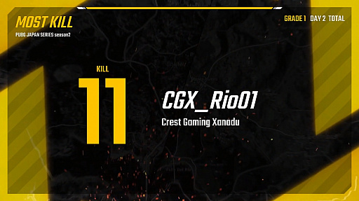 画像ギャラリー No.011のサムネイル画像 / 「PUBG JAPAN SERIES Season2 Grade1」。V3Fが2ドン勝でSSSに迫り,CGXも猛烈な追い上げを見せたDay2レポートを写真たっぷりでお届け