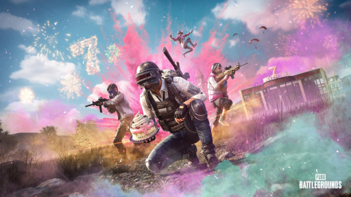 画像ギャラリー No.011のサムネイル画像 / 「PUBG」の7周年記念イベントが開催中。マップ「Erangel」の学校やレストランが華やかに装飾され，パーティーの雰囲気を楽しめる