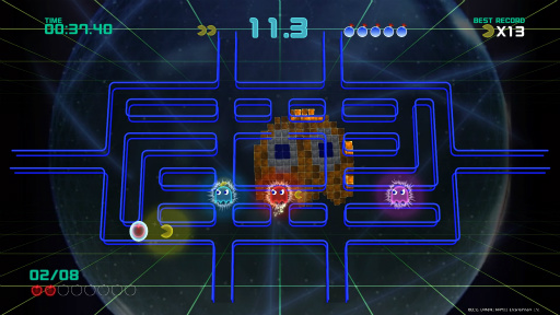 画像ギャラリー No.011のサムネイル画像 / 「PAC-MAN CHAMPIONSHIP EDITION 2」プレイレポート。ボスキャラの登場で，より派手に，ますますストイックになってパックマンが帰ってきた
