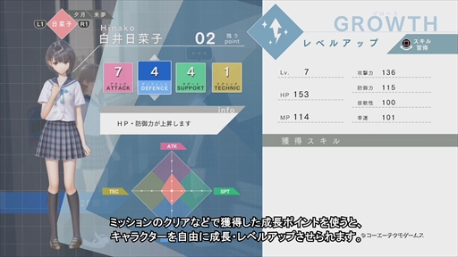 画像ギャラリー No.003のサムネイル画像 / 「BLUE REFLECTION」,主人公・日菜子の1日にフィーチャーしたプレイムービーが公開。ミッションや能力アップの流れをインゲームシーンで紹介