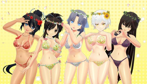 画像ギャラリー No.003のサムネイル画像 / 「閃乱カグラ PEACH BEACH SPLASH SUNSHINE EDITION」に同梱される「サンシャイン水着」5種が公開