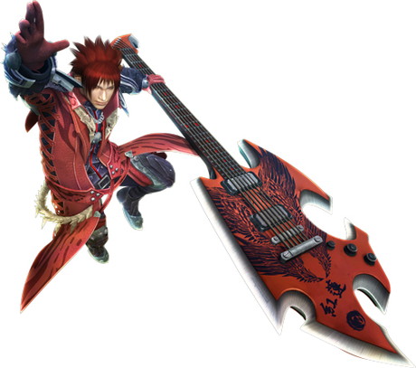 画像ギャラリー No.002のサムネイル画像 / 「モンスターハンターダブルクロス」,「SHOW BY ROCK!!」コラボ武器の“レッドトマホーク”が公開。クロウの描き下ろしイラストも