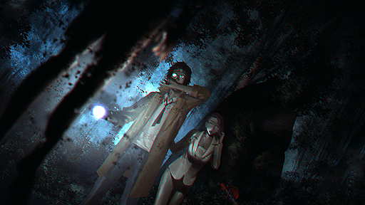 画像ギャラリー No.003のサムネイル画像 / ホラーADV「死印」,第2章の怪異は体中に真っ黒なシミがある「森のシミ男」。純生文屋氏描き下ろしのイメージボードが公開に