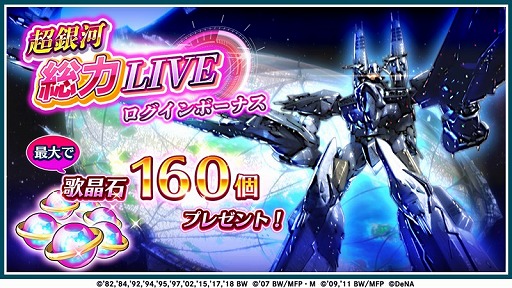 画像ギャラリー No.004のサムネイル画像 / 「歌マクロス」，他のプレイヤーと協力して進める新イベント「超銀河総力 LIVE」が開催