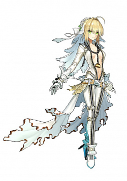画像ギャラリー No.004のサムネイル画像 / 「Fate/EXTELLA」，Nintendo Switch版で追加されるネロの新衣装「解放の花嫁衣装」の紹介映像が公開。着用でキャラクターイラストも変化