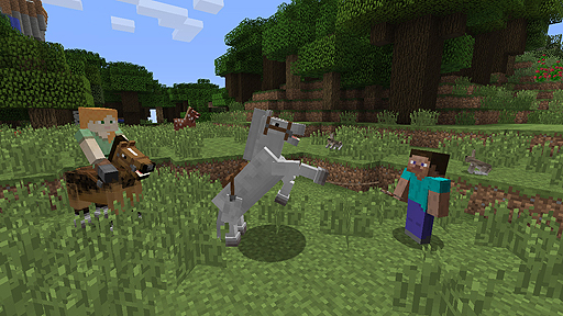画像ギャラリー No.003のサムネイル画像 / Nintendo Switch版「Minecraft」が5月12日より配信へ。画面分割での4人プレイに対応,「スーパーマリオ マッシュアップパック」の収録も