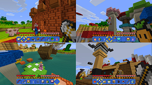 画像ギャラリー No.004のサムネイル画像 / Nintendo Switch版「Minecraft」が5月12日より配信へ。画面分割での4人プレイに対応,「スーパーマリオ マッシュアップパック」の収録も