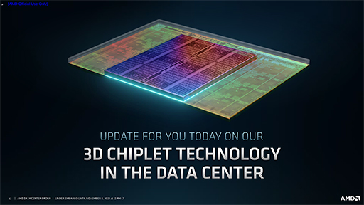 画像ギャラリー No.002のサムネイル画像 / AMD,「3D V-Cache」技術を採用した新型EPYC「Milan-X」を発表。「Zen 4」を用いた次世代CPUの概要も公開