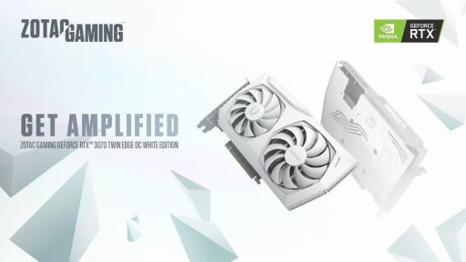画像ギャラリー No.001のサムネイル画像 / ZOTAC,クーラーもバックプレートも白いRTX 3070カードを数量限定発売