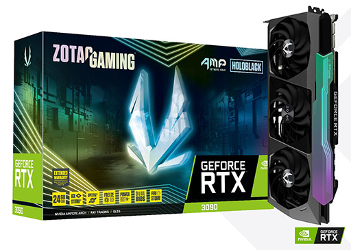 画像ギャラリー No.001のサムネイル画像 / ZOTAC,独自クーラー搭載でOC仕様のRTX 3090/3080カードを発売
