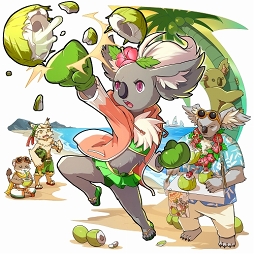 画像ギャラリー No.003のサムネイル画像 / 「ファイトリーグ」,7月31日12:00より水着コスチュームのファイターが登場するガチャを開催