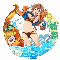 画像ギャラリー No.005のサムネイル画像 / 「ファイトリーグ」,7月31日12:00より水着コスチュームのファイターが登場するガチャを開催