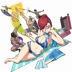 画像ギャラリー No.006のサムネイル画像 / 「ファイトリーグ」,7月31日12:00より水着コスチュームのファイターが登場するガチャを開催