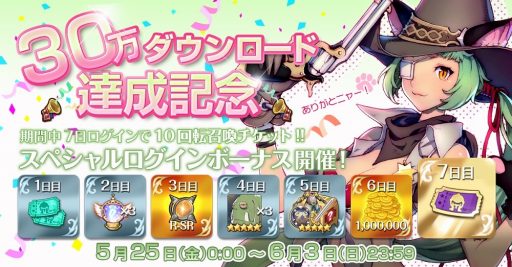 画像ギャラリー No.003のサムネイル画像 / 「フィンガーナイツクロス」，30万DL達成記念のスペシャルログインボーナスが5月25日より開催