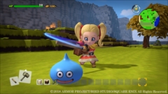 画像ギャラリー No.012のサムネイル画像 / 「ドラゴンクエストビルダーズ２　破壊神シドーとからっぽの島」，背中の“ビルダーの書”が気になる男女の主人公と拠点になる無人島を紹介