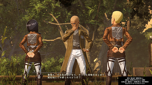 画像ギャラリー No.020のサムネイル画像 / 本日発売「進撃の巨人2」プレイレポート。巨人はより手強く,立体機動はより爽快になり,プレイヤーの感情に訴える演出が印象的
