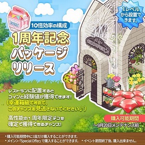 画像ギャラリー No.005のサムネイル画像 / 「どきどきレストラン」,サービス1周年記念のアップデートを実施