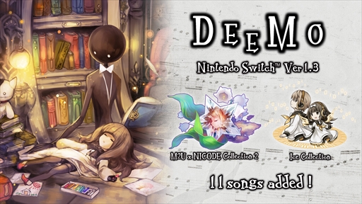画像ギャラリー No.001のサムネイル画像 / Nintendo Switch版「DEEMO」,無料アップデート「楽曲追加パッチVer.1.3」が5月24日に配信開始。収録楽曲が266曲に