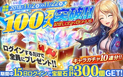 画像ギャラリー No.002のサムネイル画像 / 「UNITIA」,ユーザー数の100万人突破を記念するキャンペーンが開催