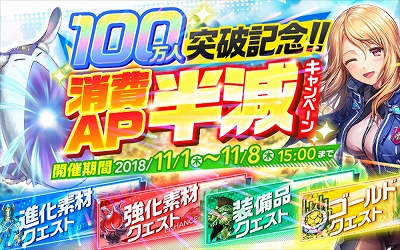 画像ギャラリー No.003のサムネイル画像 / 「UNITIA」,ユーザー数の100万人突破を記念するキャンペーンが開催