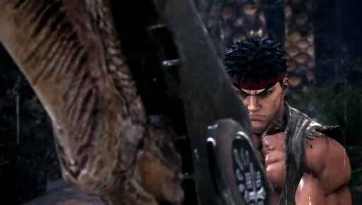 画像ギャラリー No.009のサムネイル画像 / 「ストV AE」×「MONSTER HUNTER: WORLD」コラボを実施。ストV AEにモンハン衣装,モンハンワールドにはリュウ&さくらの装備が登場