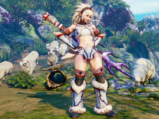 画像ギャラリー No.016のサムネイル画像 / 「ストV AE」×「MONSTER HUNTER: WORLD」コラボを実施。ストV AEにモンハン衣装,モンハンワールドにはリュウ&さくらの装備が登場