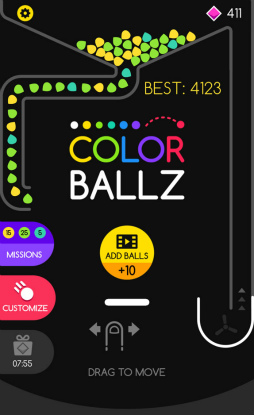 画像ギャラリー No.001のサムネイル画像 / ボールを落とさずループさせろ！ スマホ向けアクション「Color Ballz」を紹介する「（ほぼ）日刊スマホゲーム通信」第1590回