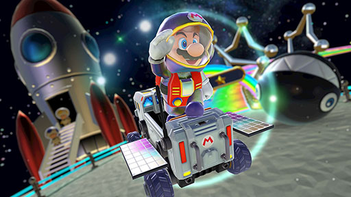 画像ギャラリー No.002のサムネイル画像 / 「マリオカート ツアー」でスペースツアーが本日スタート。宇宙服を着たマリオ（サテラビュー）などが登場
