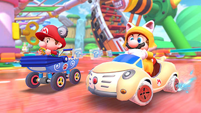 画像ギャラリー No.008のサムネイル画像 / 「マリオカート ツアー」でネコツアーがスタート。猫耳が印象的なマリオや肉球をモチーフにしたグライダーなども登場