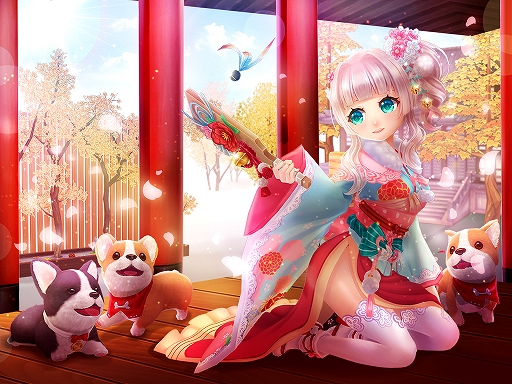 画像ギャラリー No.003のサムネイル画像 / 「暁のエピカ」,新キャラ“【お祭り大好き娘】ハルナ”が登場。純和風アバターと聖物も追加に