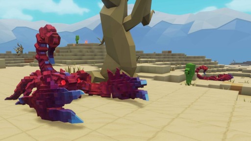 画像ギャラリー No.001のサムネイル画像 / 「PixARK」には難度が異なる4つのエリアが登場。エンペラースコーピオンやペガサスなどエリア特有の生物の情報が公開に