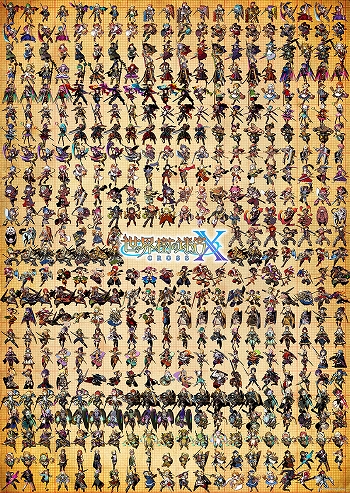 画像ギャラリー No.001のサムネイル画像 / 「世界樹の迷宮X」,歴代シリーズに登場した職業イラスト468体が詰め込まれた「キャラメイクお助け!外見一覧B2ポスター」が公開