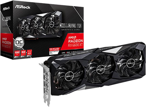 画像ギャラリー No.004のサムネイル画像 / ASrock，RX 6600 XTカード計3製品を発売。価格は5万円台後半から