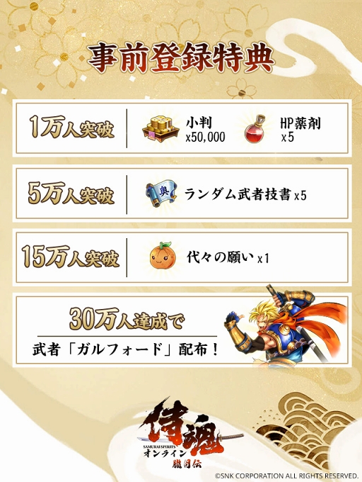 画像ギャラリー No.004のサムネイル画像 / 「侍魂オンライン-朧月伝-」の事前登録受付がスタート。サムスピでおなじみのキャラクターと共に，暗黒神の復活を阻止する冒険に出よう