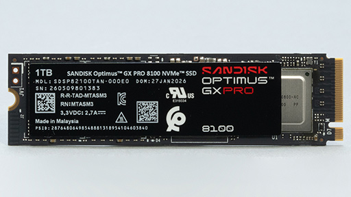 画像ギャラリー No.009のサムネイル画像 / SSDの老舗「Sandisk」がシリーズを一新！　ゲーマー向けSSD「Optimus GX PRO 8100」はアップグレードに最適だ
