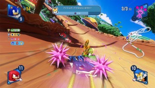 画像ギャラリー No.023のサムネイル画像 / 「チームソニックレーシング」，レース中に使用できる宇宙生物「ウィスプ」が登場。雲の間を走り抜けるコース「Sky Road」が公開に