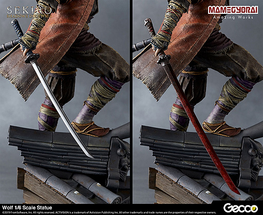 画像ギャラリー No.007のサムネイル画像 / 「SEKIRO」主人公・狼の1/6スケール スタチューが登場。体のラインや忍義手，そして台座まで，ディテールにこだわった造形に