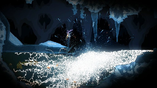画像ギャラリー No.006のサムネイル画像 / ［GDC 2019］ピクセルの1つ1つが物理シミュレートされた横スクロールアクション「Noita」のプレイアブルデモが公開